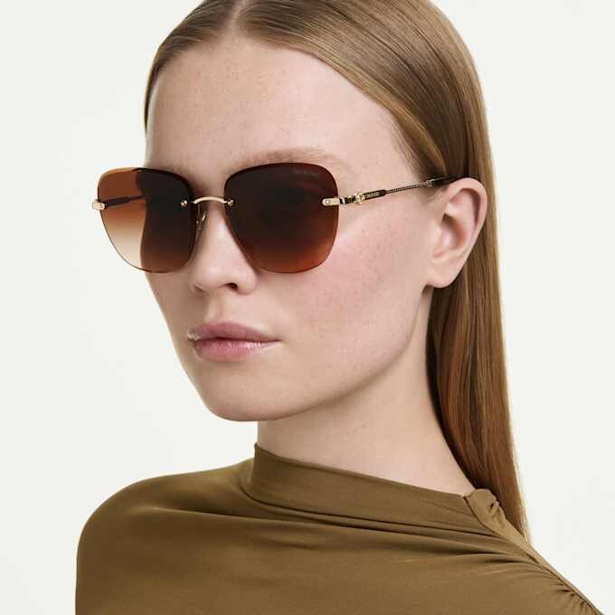 Gafas de sol de forma cuadrada, Sk7043, marrón Gafas de sol de forma cuadrada, Sk7043, marrón