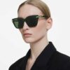 Gafas de sol de forma cuadrada, verdes Gafas de sol de forma cuadrada, verdes