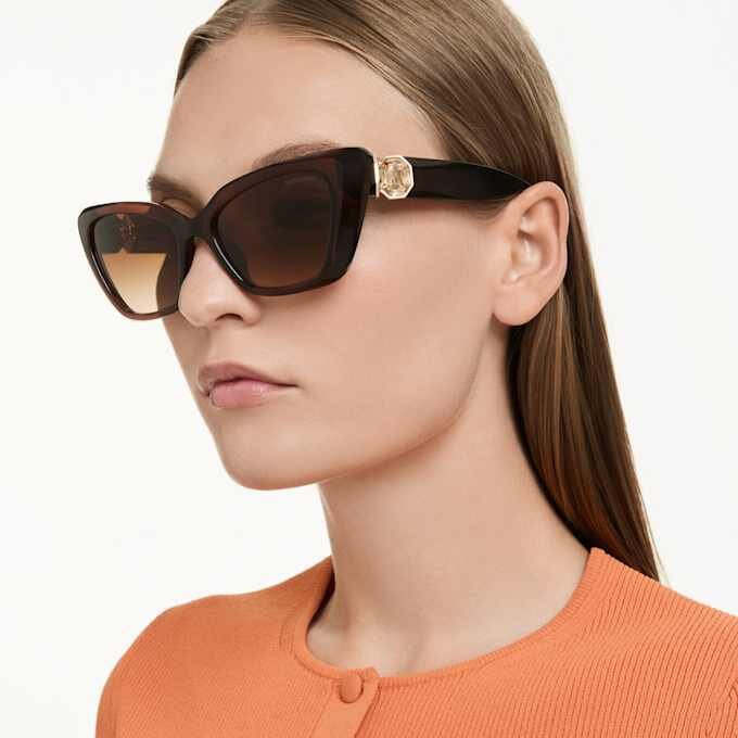 Gafas de sol de forma «ojo de gato», Sk6047, marrón oscuro Gafas de sol de forma «ojo de gato», Sk6047, marrón oscuro
