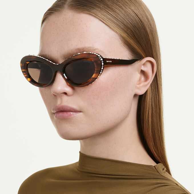 Gafas de sol de forma «ojo de gato», Sk6061U, marrón Gafas de sol de forma «ojo de gato», Sk6061U, marrón