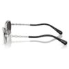 Gafas de sol de forma ovalada, 2 en 1 con clip, Sk7044, tono plateado Gafas de sol de forma ovalada, 2 en 1 con clip, Sk7044, tono plateado