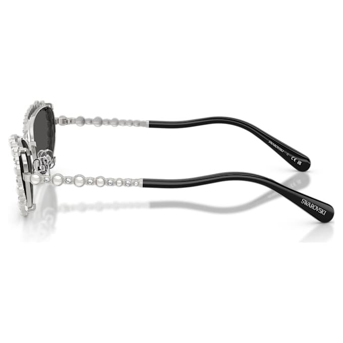 Gafas de sol de forma ovalada, 2 en 1 con clip, Sk7044, tono plateado Gafas de sol de forma ovalada, 2 en 1 con clip, Sk7044, tono plateado