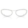 Gafas de sol de forma ovalada, 2 en 1 con clip, Sk7044, tono plateado Gafas de sol de forma ovalada, 2 en 1 con clip, Sk7044, tono plateado