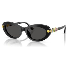 Gafas de sol de forma ovalada, negras