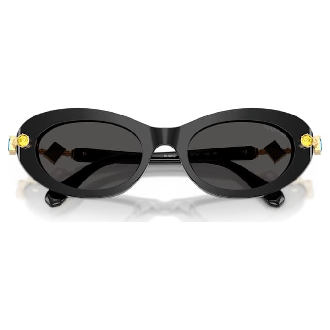 Gafas de sol de forma ovalada, negras Gafas de sol de forma ovalada, negras