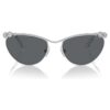 Gafas de sol de forma ovalada, Sk7017, tono plateado Gafas de sol de forma ovalada, Sk7017, tono plateado