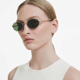 Gafas de sol de forma ovalada, verdes