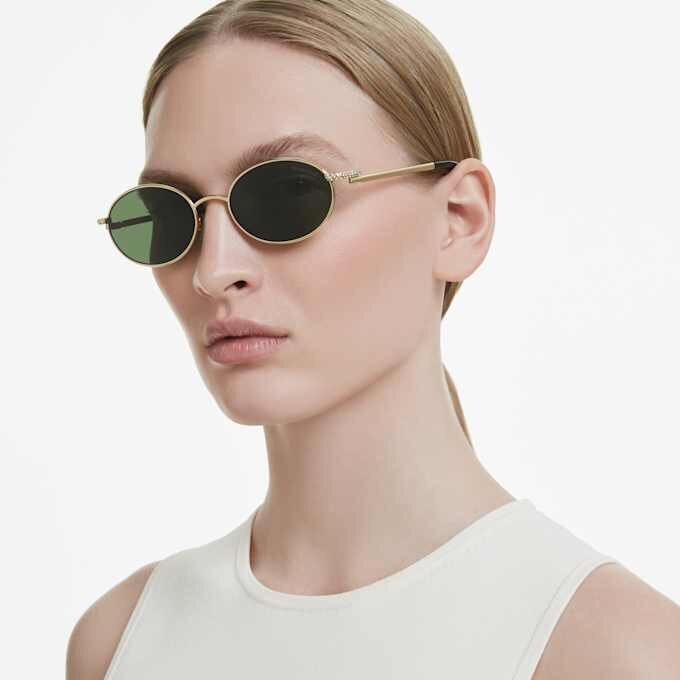 Gafas de sol de forma ovalada, verdes Gafas de sol de forma ovalada, verdes