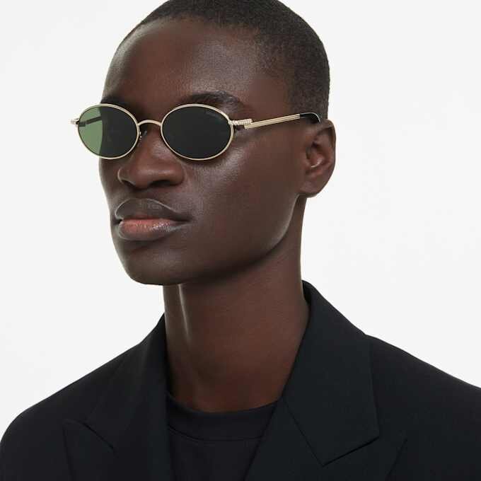 Gafas de sol de forma ovalada, verdes Gafas de sol de forma ovalada, verdes