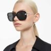 Gafas de sol extragrandes, forma cuadrada, Sk6011, negro Gafas de sol extragrandes, forma cuadrada, Sk6011, negro