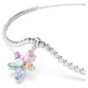 Gargantilla Ariana Grande X Swarovski con cortes variados, flor, multicolor, chapada en rodio Gargantilla Ariana Grande X Swarovski con cortes variados, flor, multicolor, chapada en rodio