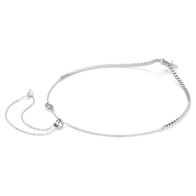 Gargantilla Ariana Grande X Swarovski con cortes variados, flor, multicolor, chapada en rodio Gargantilla Ariana Grande X Swarovski con cortes variados, flor, multicolor, chapada en rodio
