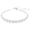 Gargantilla Ariana Grande x Swarovski con cortes variados, perlas de cristal, corazón, blanco, chapada en rodio Gargantilla Ariana Grande x Swarovski con cortes variados, perlas de cristal, corazón, blanco, chapada en rodio