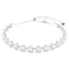 Gargantilla Ariana Grande x Swarovski con perla de cristal, corte redondo, blanca, chapada en rodio Gargantilla Ariana Grande x Swarovski con perla de cristal, corte redondo, blanca, chapada en rodio