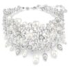 Gargantilla Constella con perlas de cristal, talla redonda, blancas, chapadas en rodio Gargantilla Constella con perlas de cristal, talla redonda, blancas, chapadas en rodio