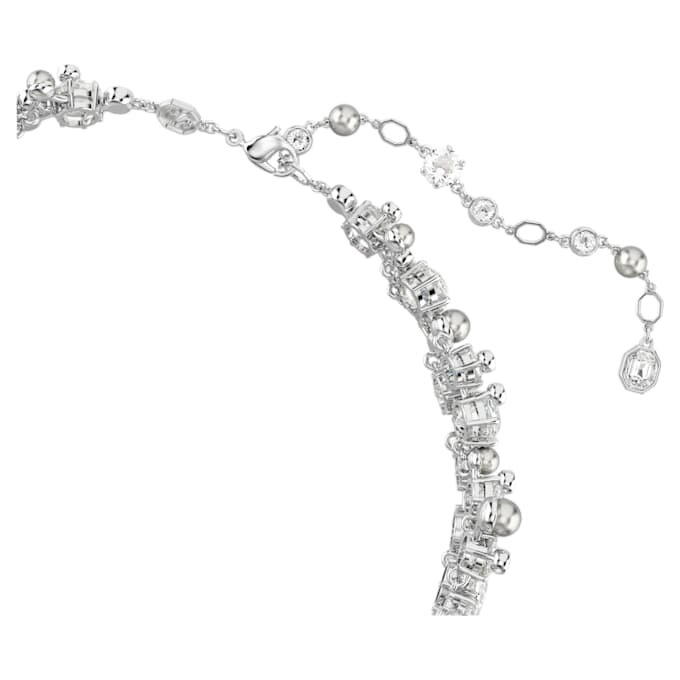 Gargantilla Constella con perlas de cristal, talla redonda, blancas, chapadas en rodio Gargantilla Constella con perlas de cristal, talla redonda, blancas, chapadas en rodio