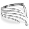 Gargantilla «Feather» de la colección Vienna, blanca, chapada en rutenio Gargantilla «Feather» de la colección Vienna, blanca, chapada en rutenio