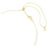 Gargantilla Idyllia con perlas de cristal, cortes variados, abeja, blanco, chapado en tono dorado Gargantilla Idyllia con perlas de cristal, cortes variados, abeja, blanco, chapado en tono dorado