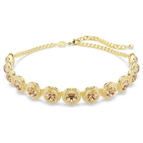 Gargantilla «Una Angelic» con corte redondo, color caramelo, chapada en tono dorado Gargantilla «Una Angelic» con corte redondo, color caramelo, chapada en tono dorado