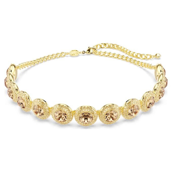 Gargantilla «Una Angelic» con corte redondo, color caramelo, chapada en tono dorado Gargantilla «Una Angelic» con corte redondo, color caramelo, chapada en tono dorado