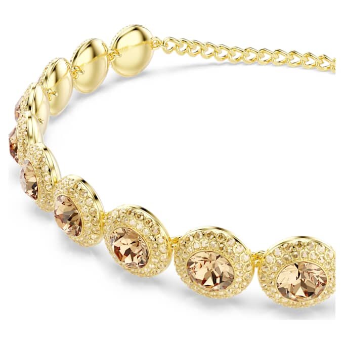 Gargantilla «Una Angelic» con corte redondo, color caramelo, chapada en tono dorado Gargantilla «Una Angelic» con corte redondo, color caramelo, chapada en tono dorado