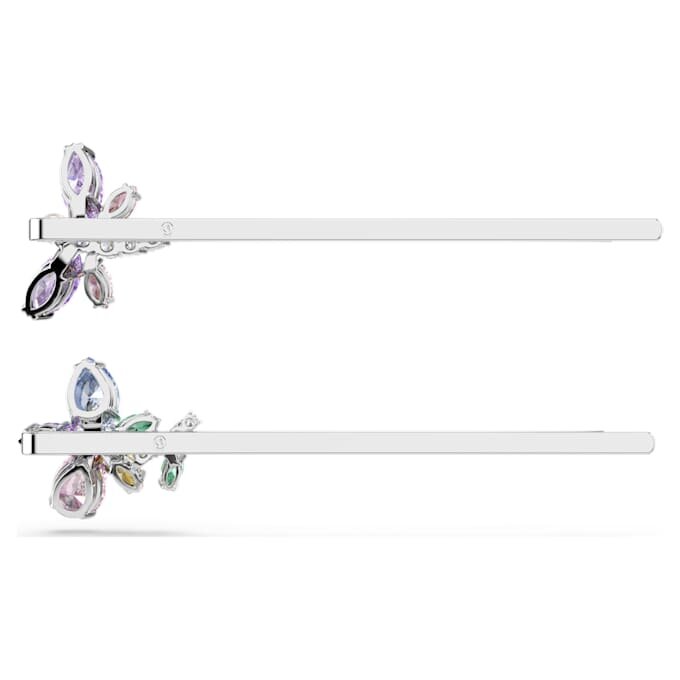 Horquilla para el pelo Ariana Grande x Swarovski con cortes variados, libélula, flor, multicolor, chapada en rodio Horquilla para el pelo Ariana Grande x Swarovski con cortes variados, libélula, flor, multicolor, chapada en rodio