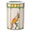 Jarrón Idyllia de porcelana, motivo de cristal, cacatúa, pequeño, multicolor