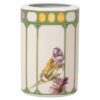 Jarrón Idyllia de porcelana, motivo de cristal, cacatúa, pequeño, multicolor