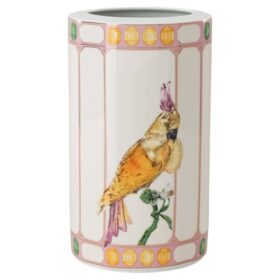 Jarrón Idyllia de porcelana, motivo de cristal, pájaro, multicolor Jarrón Idyllia de porcelana, motivo de cristal, pájaro, multicolor