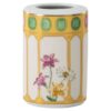 Jarrón Idyllia de porcelana, motivo de cristales, flor, amarillo