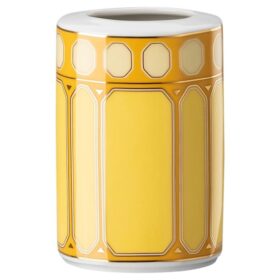 Jarrón Signum de porcelana, pequeño, amarillo