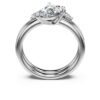 Juego de anillos Galaxy (2), diamantes sintéticos de 1,4 ct en total, forma de pera, oro blanco de 14K Juego de anillos Galaxy (2), diamantes sintéticos de 1,4 ct en total, forma de pera, oro blanco de 14K