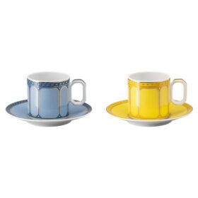 Juego de café espresso Signum de porcelana, multicolor