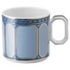 Taza de café espresso con platillo Signum, de porcelana, azul Taza de café espresso con platillo Signum, de porcelana, azul