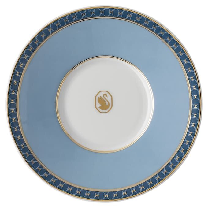 Taza de café espresso con platillo Signum, de porcelana, azul Taza de café espresso con platillo Signum, de porcelana, azul
