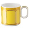 Taza de café espresso Signum con platillo, de porcelana, amarilla Taza de café espresso Signum con platillo, de porcelana, amarilla