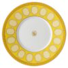 Taza de té con platillo Signum, de porcelana, amarilla Taza de té con platillo Signum, de porcelana, amarilla