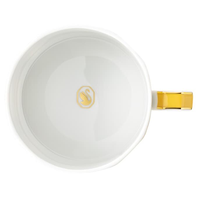 Taza de té con platillo Signum, de porcelana, amarilla Taza de té con platillo Signum, de porcelana, amarilla