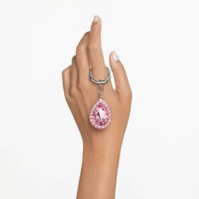 Llavero con corte en forma de pera, rosa