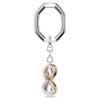 Llavero Infinity, blanco, acabado en metales mixtos Llavero Infinity, blanco, acabado en metales mixtos