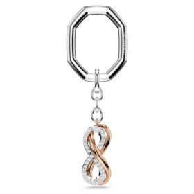 Llavero Infinity, blanco, acabado en metales mixtos