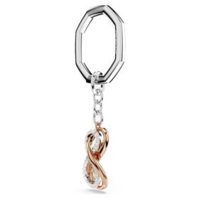 Llavero Infinity, blanco, acabado en metales mixtos