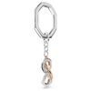 Llavero Infinity, blanco, acabado en metales mixtos Llavero Infinity, blanco, acabado en metales mixtos