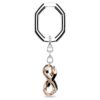 Llavero Infinity, blanco, acabado en metales mixtos Llavero Infinity, blanco, acabado en metales mixtos