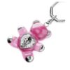 Llavero Teddy Bear, rosa, chapado en rodio Llavero Teddy Bear, rosa, chapado en rodio