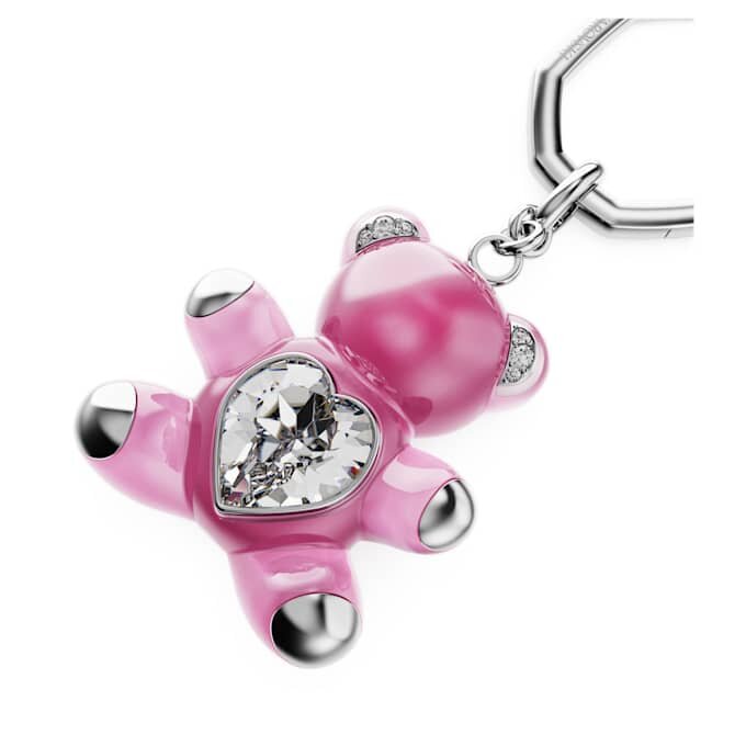 Llavero Teddy Bear, rosa, chapado en rodio Llavero Teddy Bear, rosa, chapado en rodio