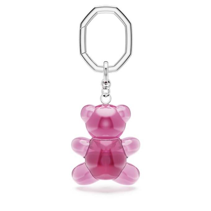 Llavero Teddy Bear, rosa, chapado en rodio Llavero Teddy Bear, rosa, chapado en rodio
