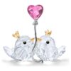 Pajaritos enamorados con corazón rosa Pajaritos enamorados con corazón rosa
