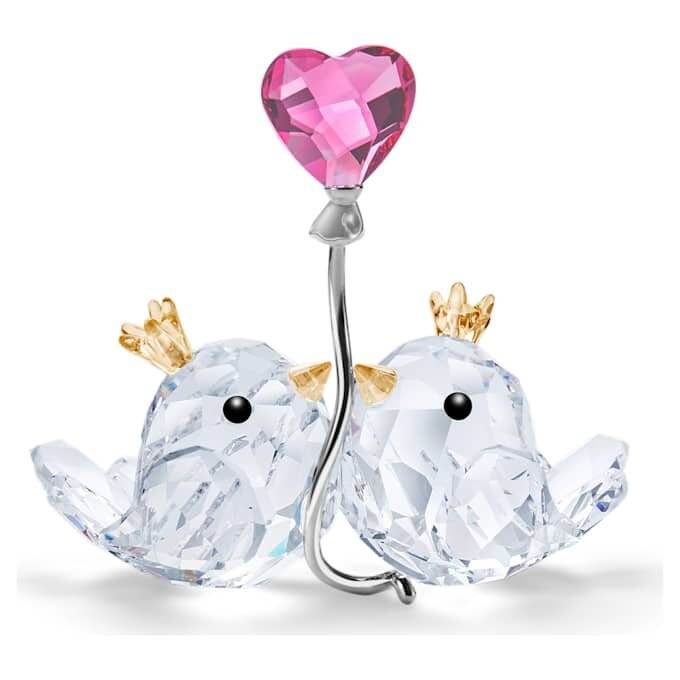 Pajaritos enamorados con corazón rosa Pajaritos enamorados con corazón rosa