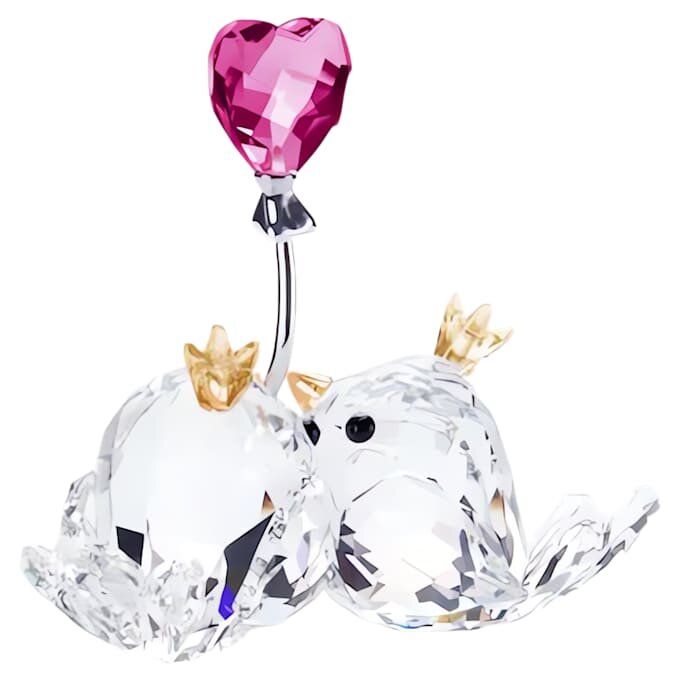 Pajaritos enamorados con corazón rosa Pajaritos enamorados con corazón rosa